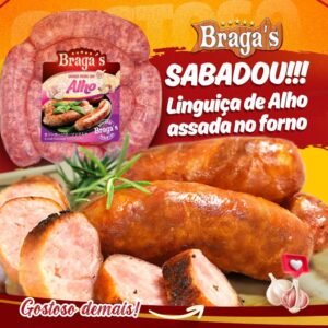 Linguiça Braga's sabor ALHO 700g