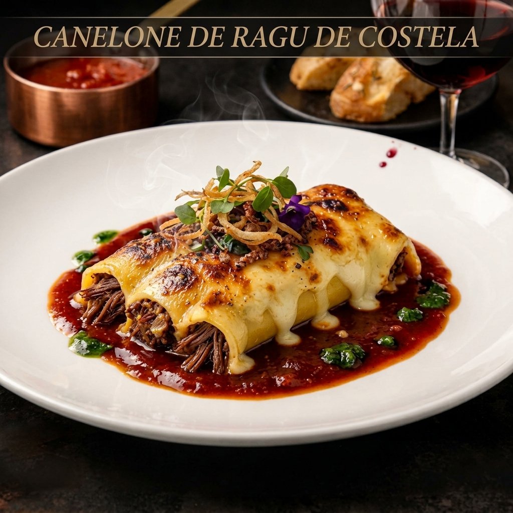 CANELONE DE RAGU DE COSTELA